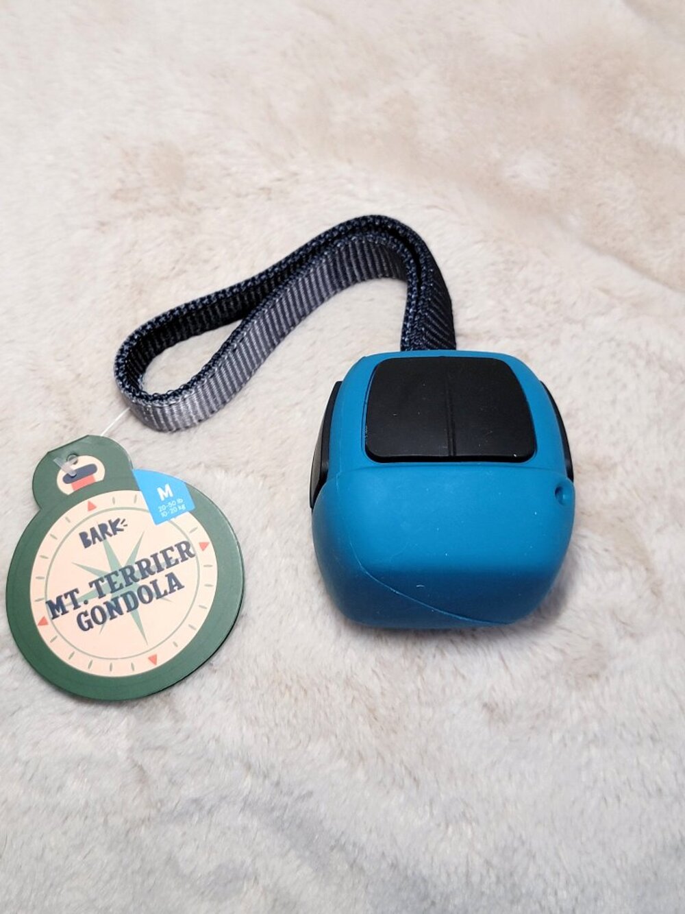 BRAND NEW BARK Mt. Terrier Gondola Natural Rubber Toy Medium For Dogs 20-50lbs